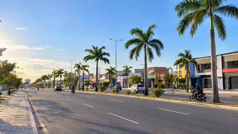 Avenida arborizada em Maracanaú, Ceará (imagem ilustrativa)